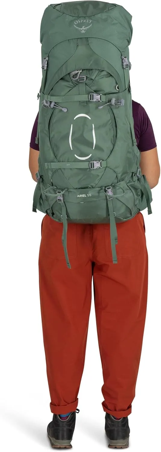 Osprey Ariel 55L Women's Backpacking Backpack, Medium Gray, WXS/S