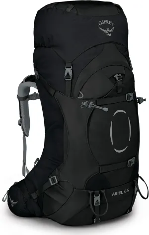 Osprey Ariel 65L Women's Backpacking Backpack, Black, WM/L