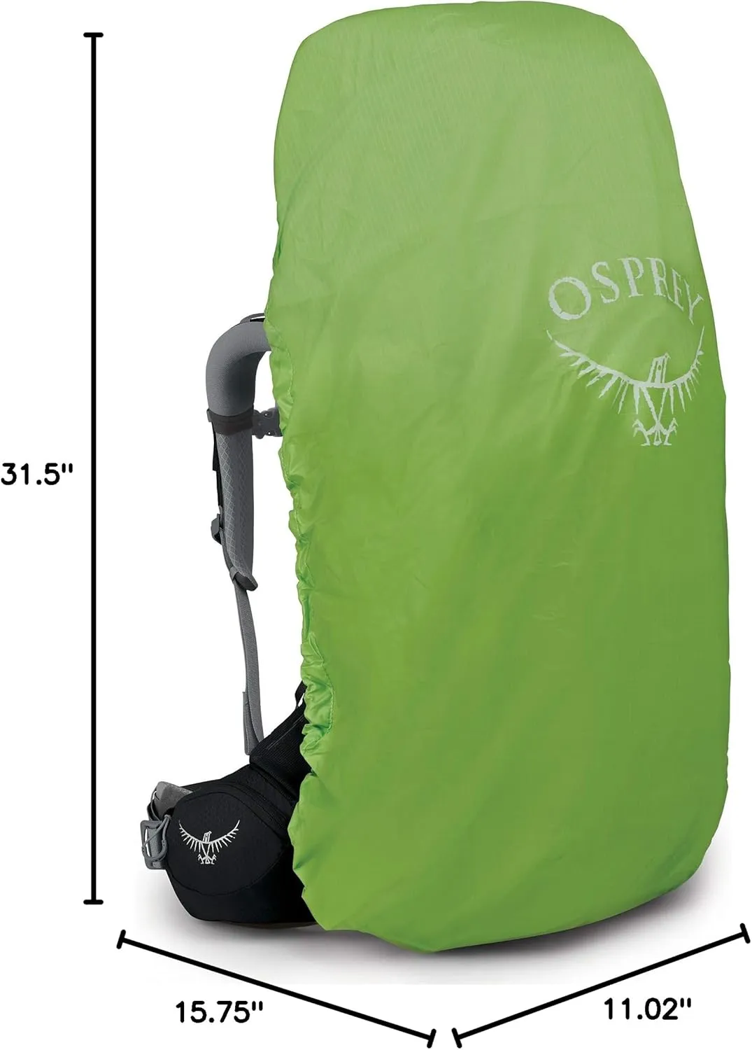 Osprey Ariel 65L Women's Backpacking Backpack, Black, WM/L