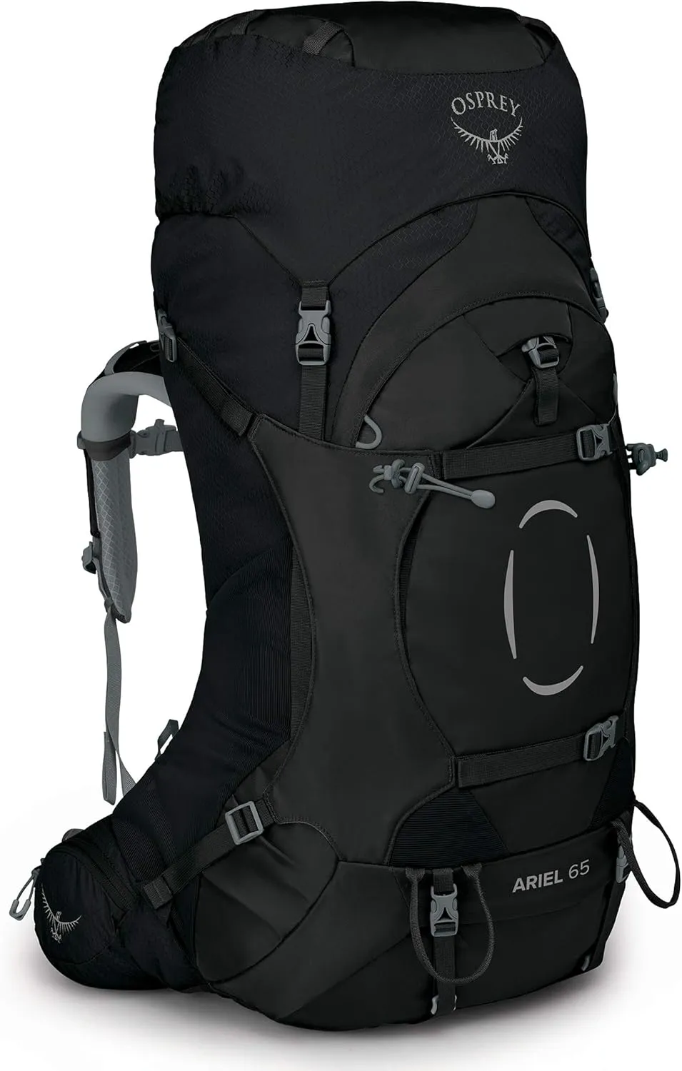 Osprey Ariel 65L Women's Backpacking Backpack, Black, WM/L