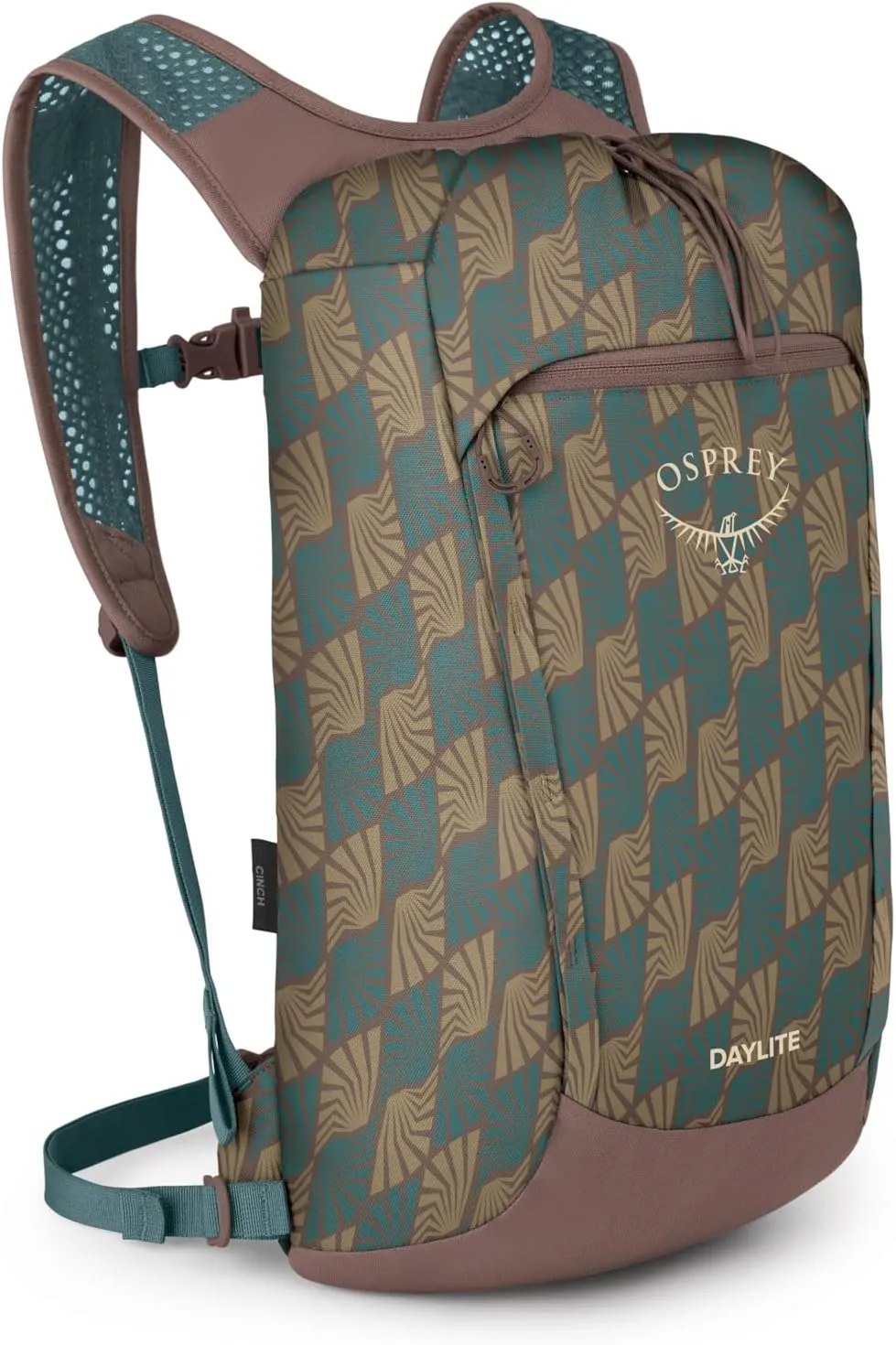 Osprey Daylite Cinch Backpack, Kazuma Print/Magma Brown