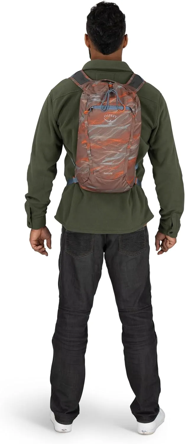 Osprey Daylite Cinch Backpack, Smoky Desert Print/Magma Brown
