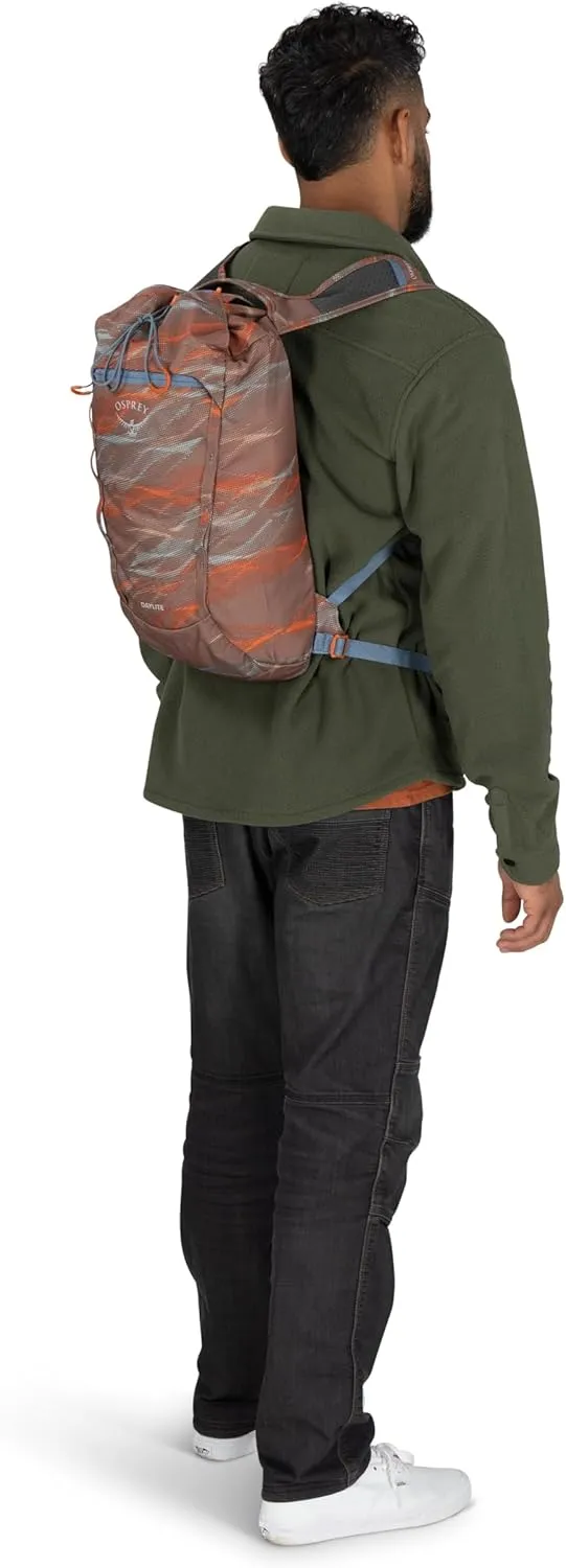 Osprey Daylite Cinch Backpack, Smoky Desert Print/Magma Brown