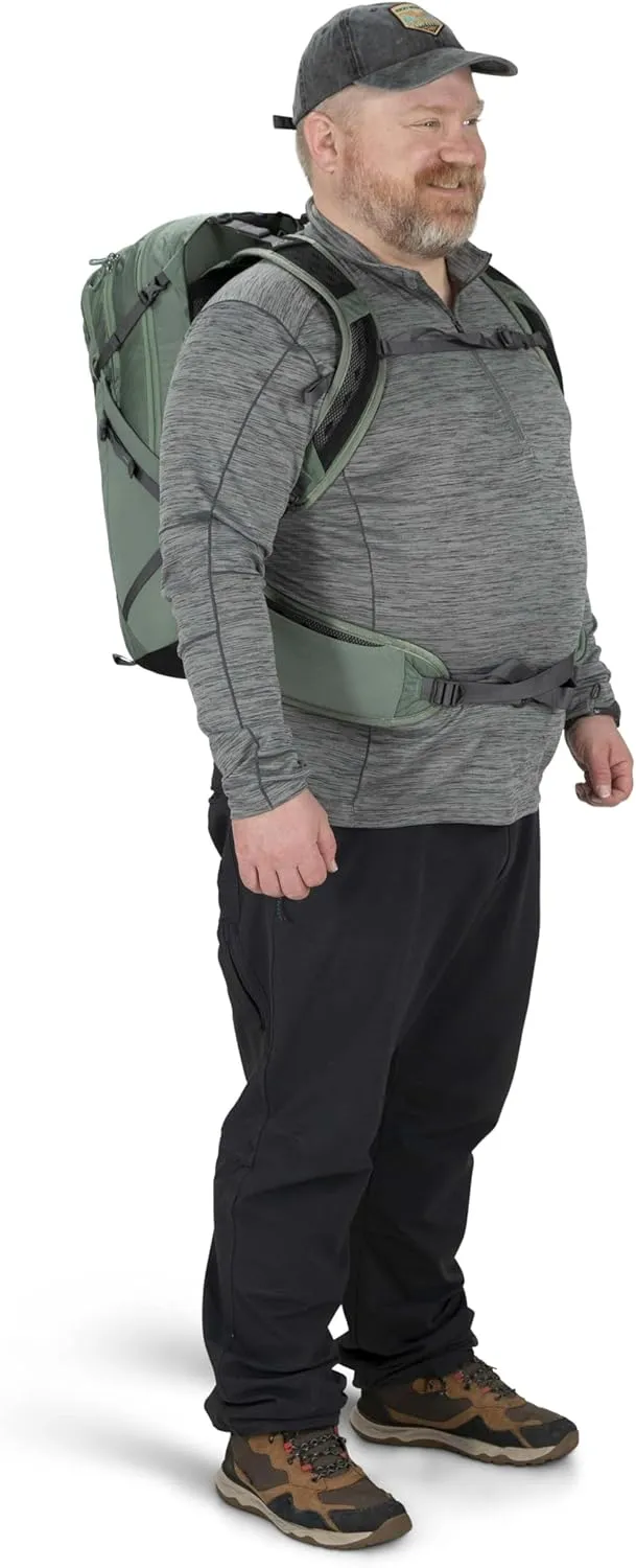 Osprey Sportlite 25L Unisex Hiking Backpack, Pine Leaf Green, S/M, Extended Fit