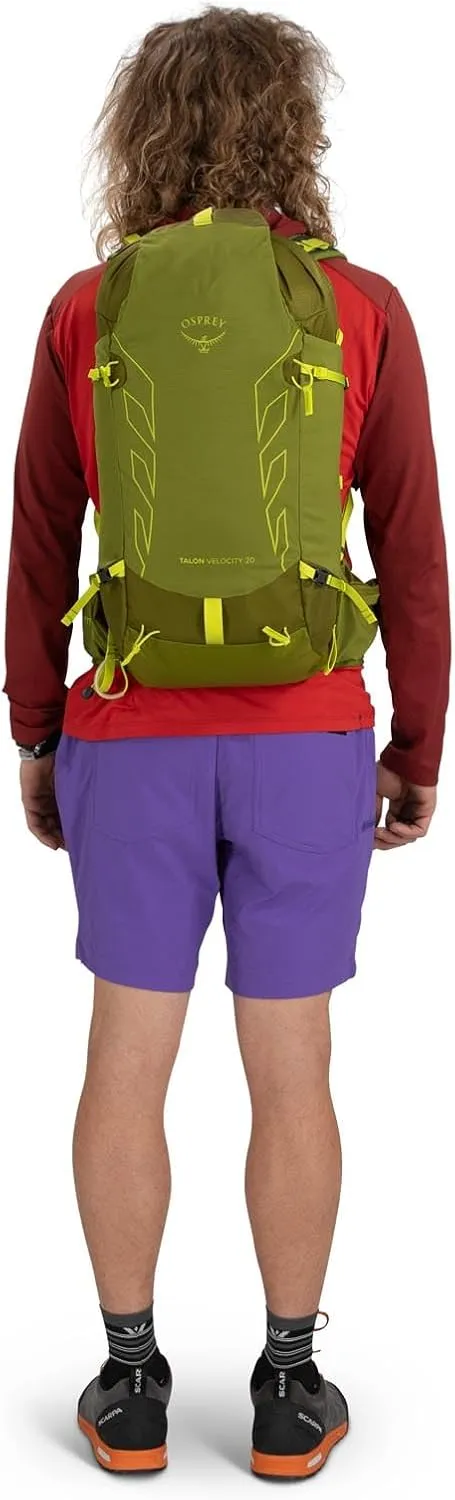 Osprey Talon Velocity 20L Men's Hiking Backpack, Dark Charcoal/Tumbleweed, L/XL