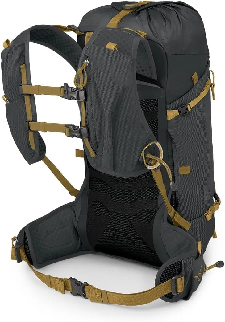 Osprey Talon Velocity 20L Men's Hiking Backpack, Dark Charcoal/Tumbleweed, L/XL