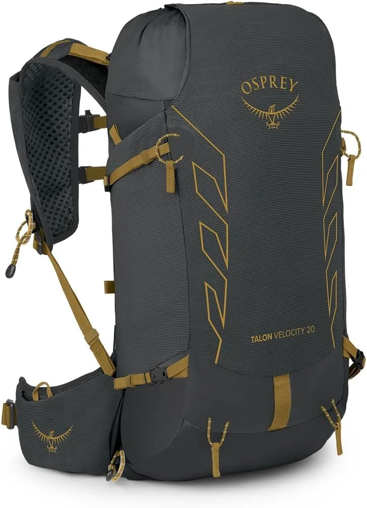 Osprey Talon Velocity 20L Men's Hiking Backpack, Dark Charcoal/Tumbleweed, L/XL