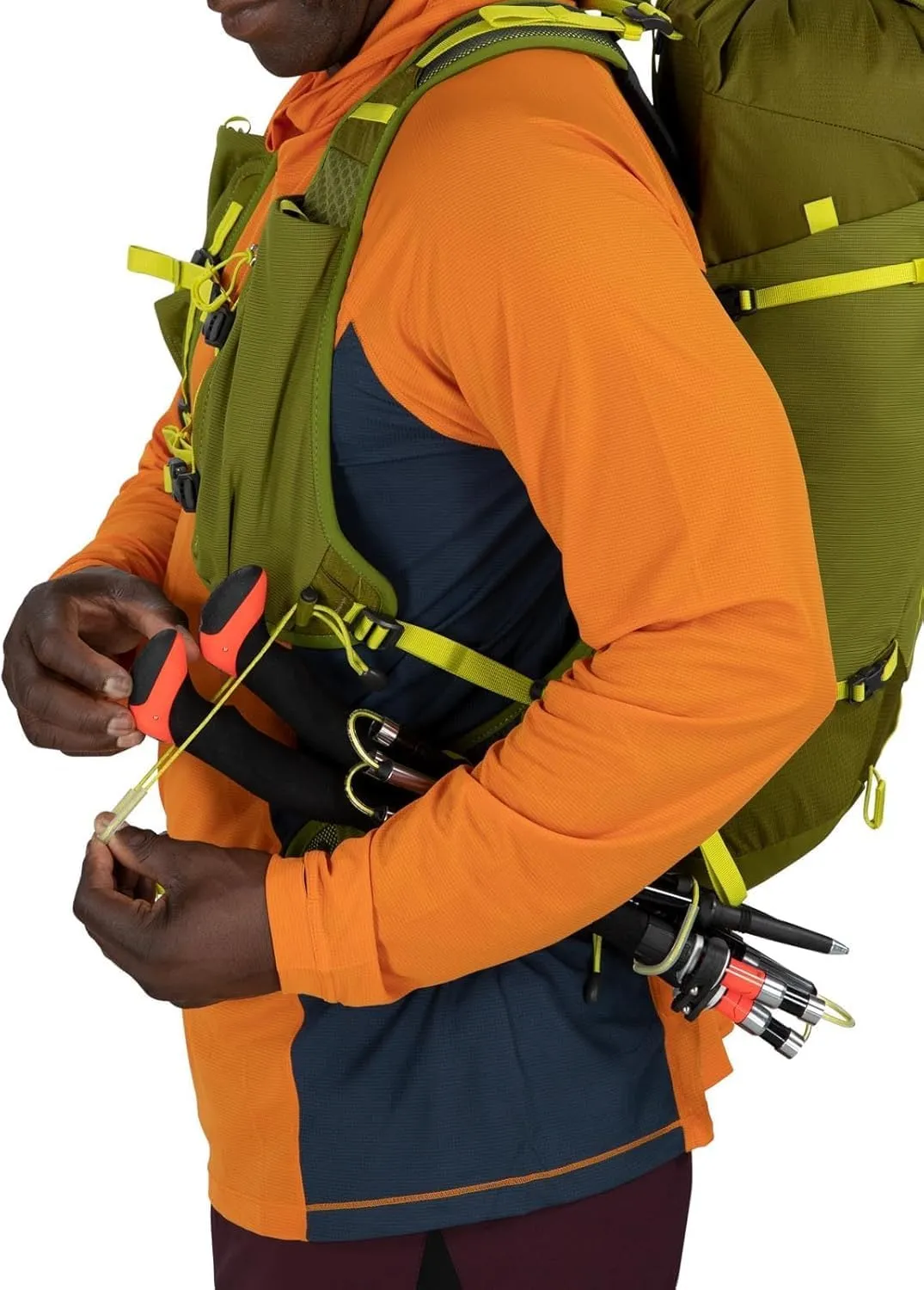 Osprey Talon Velocity 20L Men's Hiking Backpack, Dark Charcoal/Tumbleweed, L/XL