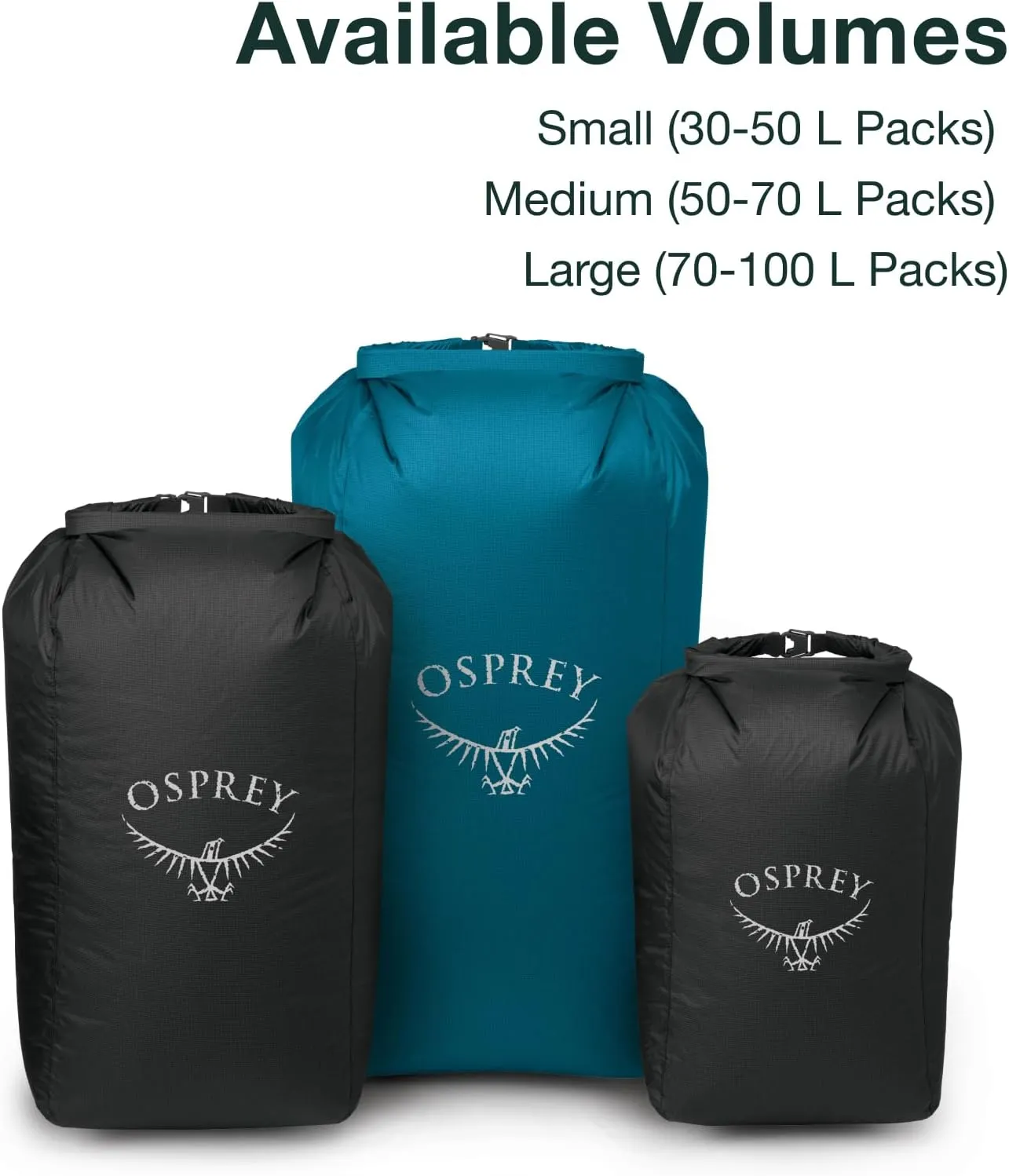 Osprey Ultralight Protective Backpack Liner, Waterfront Blue, Medium