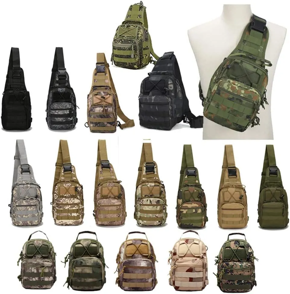 Outdoor Sports Hiking Sling Bag Shoulder Pack Camouflage Tactical Molle Combat Chest Bag