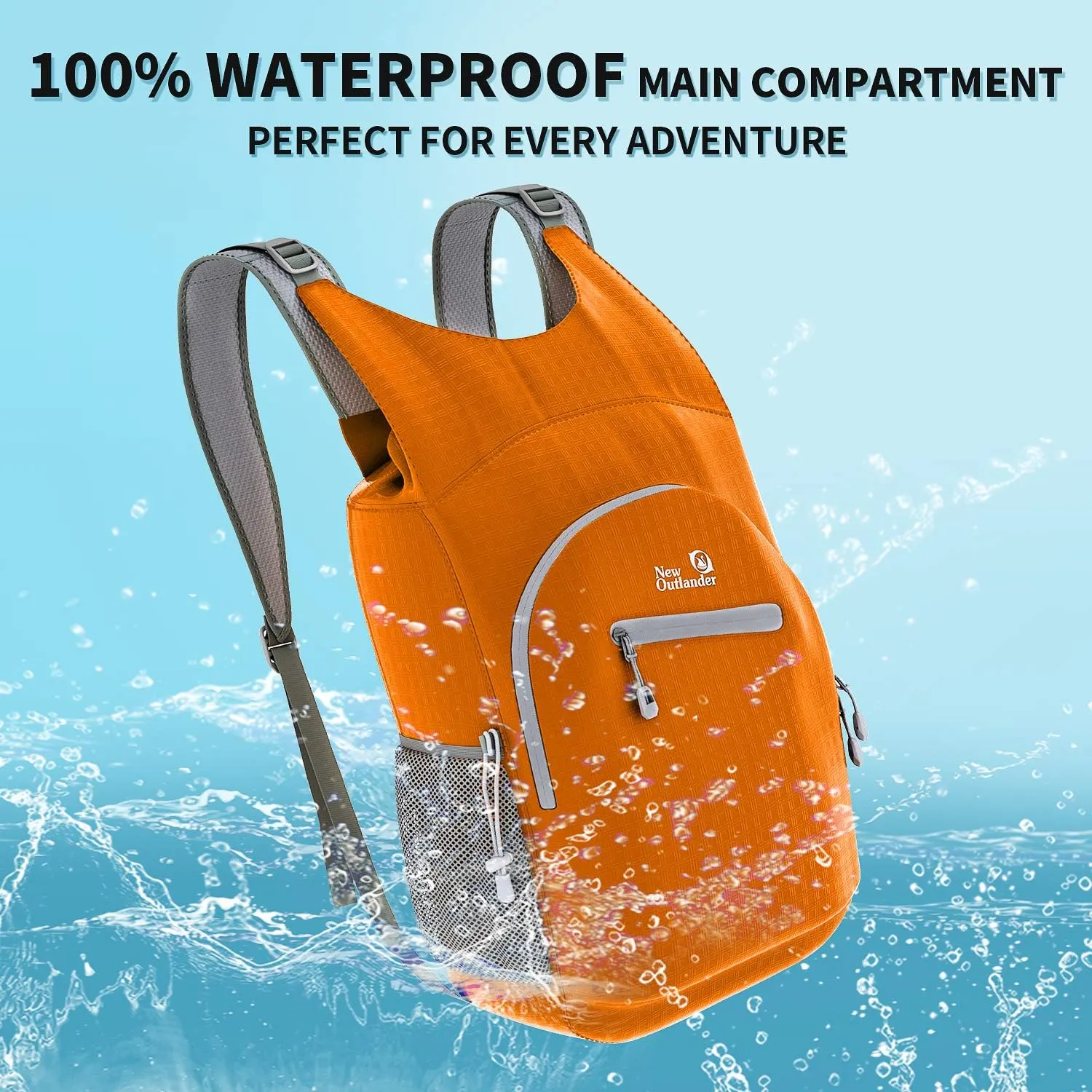 Outlander 100% Waterproof Hiking Backpack Lightweight Packable Travel Daypack
