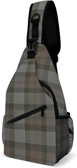 Outlander Fraser Tartan Pattern Fashion Crossbody Bag for Both Men And Women, Chest Bag