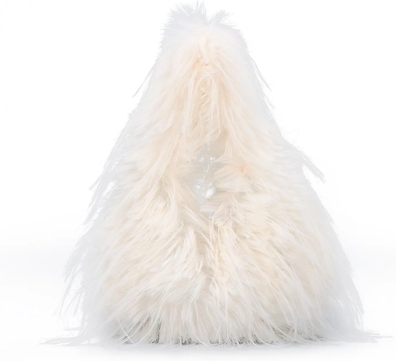 Oweisong Faux Fur Tote Bag for Women Y2K Fluffy Handbag Purse Small Cute Plush Shoulder Bag Furry Hobo Bag with Chain