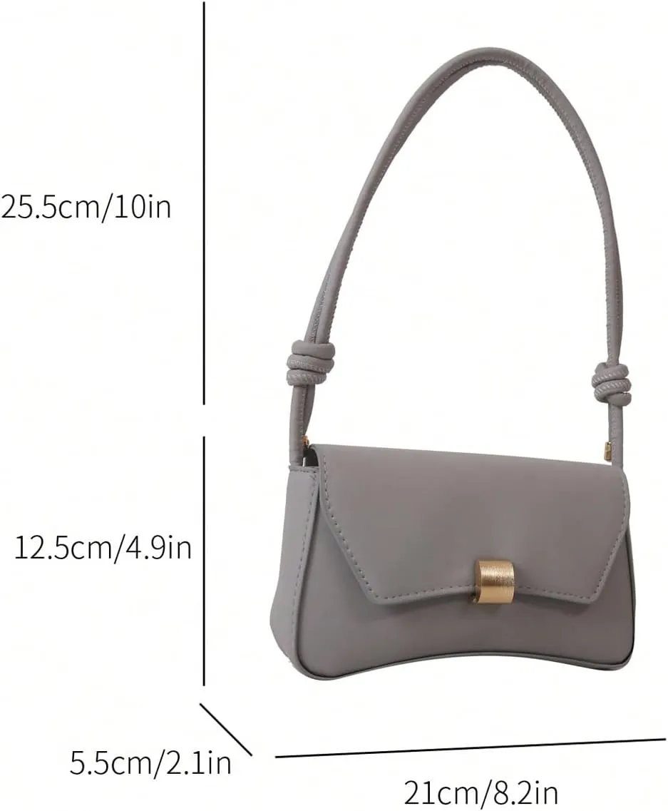 OYOANGLE Women's Flap Clutch Leather Shoulder Bag Vintage Adjustable Straps Shoulder Purse