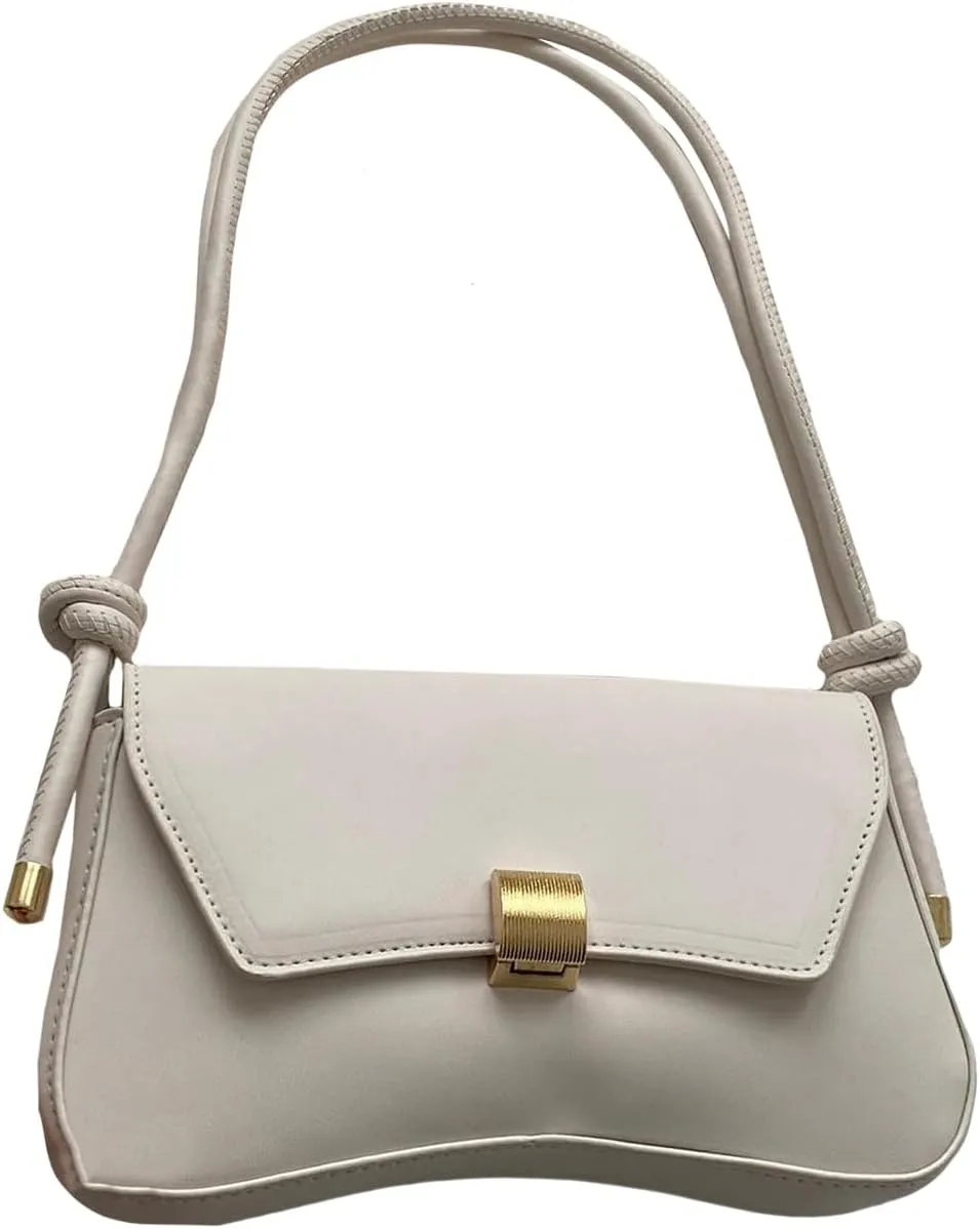 OYOANGLE Women's Flap Clutch Leather Shoulder Bag Vintage Adjustable Straps Shoulder Purse