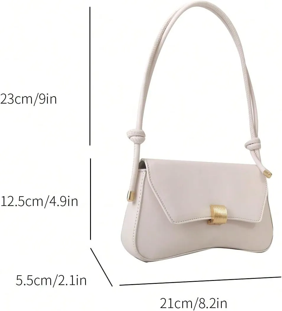 OYOANGLE Women's Flap Clutch Leather Shoulder Bag Vintage Adjustable Straps Shoulder Purse