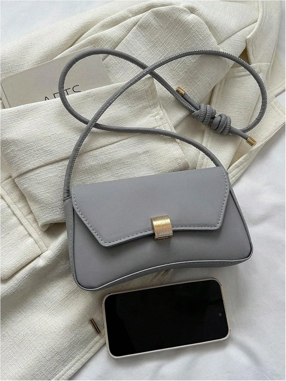 OYOANGLE Women's Flap Clutch Leather Shoulder Bag Vintage Adjustable Straps Shoulder Purse