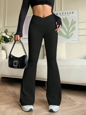 Pantalones acampanados de cintura alta Cherry Vibes en