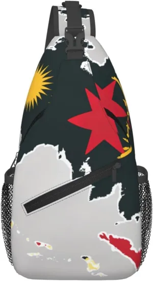 Papua New Guinea flag map01 Foldie Crossbody Bag for Men and Women - Durable and Functional Anti Theft Crossbody Bags