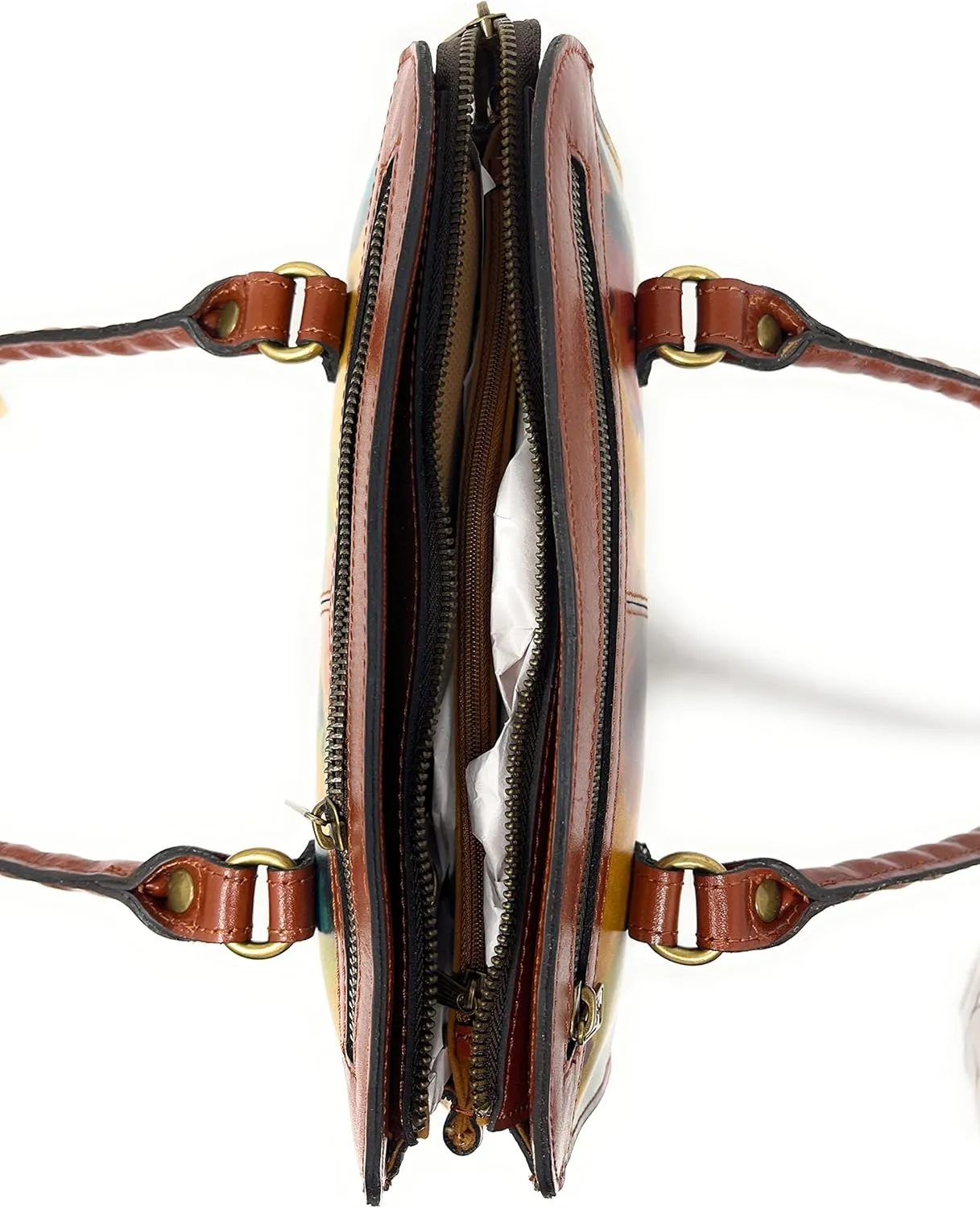 Patricia Nash Leather Calvi Satchel, Watercolor Butterfly