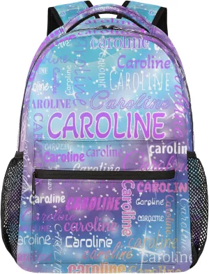 Personalized Backpack Bag with Name Lightweight Custom Shoulder Bags Waterproof Casual Backpacks Laptop Bag for Travel Work Picnic 16in, Cosmos Blue