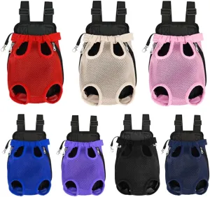 Pet Carrier Backpack - Adjustable Pet Front Cat Dog Carrier Backpack Travel Bag,Legs Out,Easy-Fit for Traveling Hiking Camping for Small Medium Dogs Cats Puppies. (Black, Small)