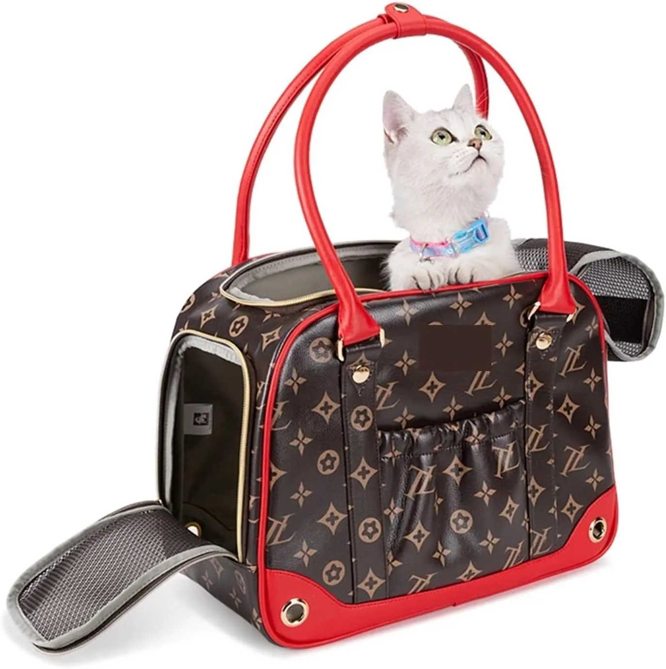 Pet Handbag Cat Shoulder Bag Suitable for Small Dogs and Cats Fashion Pet Outdoor Bag TLX6971(Pink,Medium)
