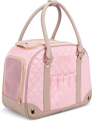 Pet Handbag Cat Shoulder Bag Suitable for Small Dogs and Cats Fashion Pet Outdoor Bag TLX6971(Pink,Medium)
