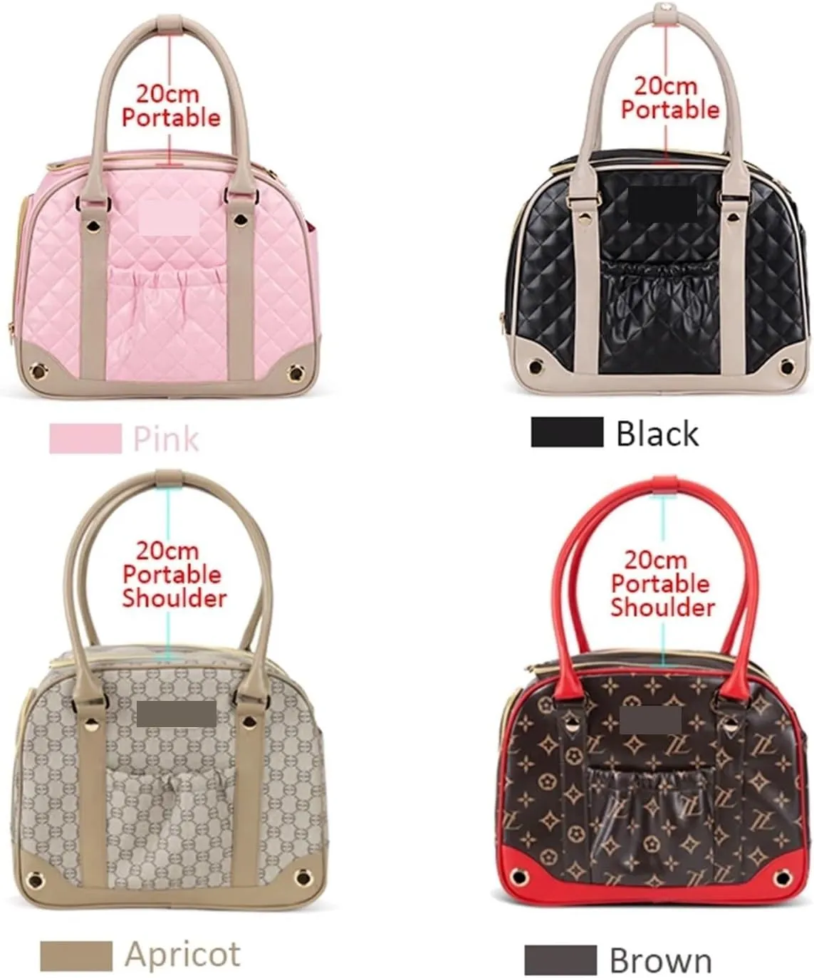 Pet Handbag Cat Shoulder Bag Suitable for Small Dogs and Cats Fashion Pet Outdoor Bag TLX6971(Pink,Medium)