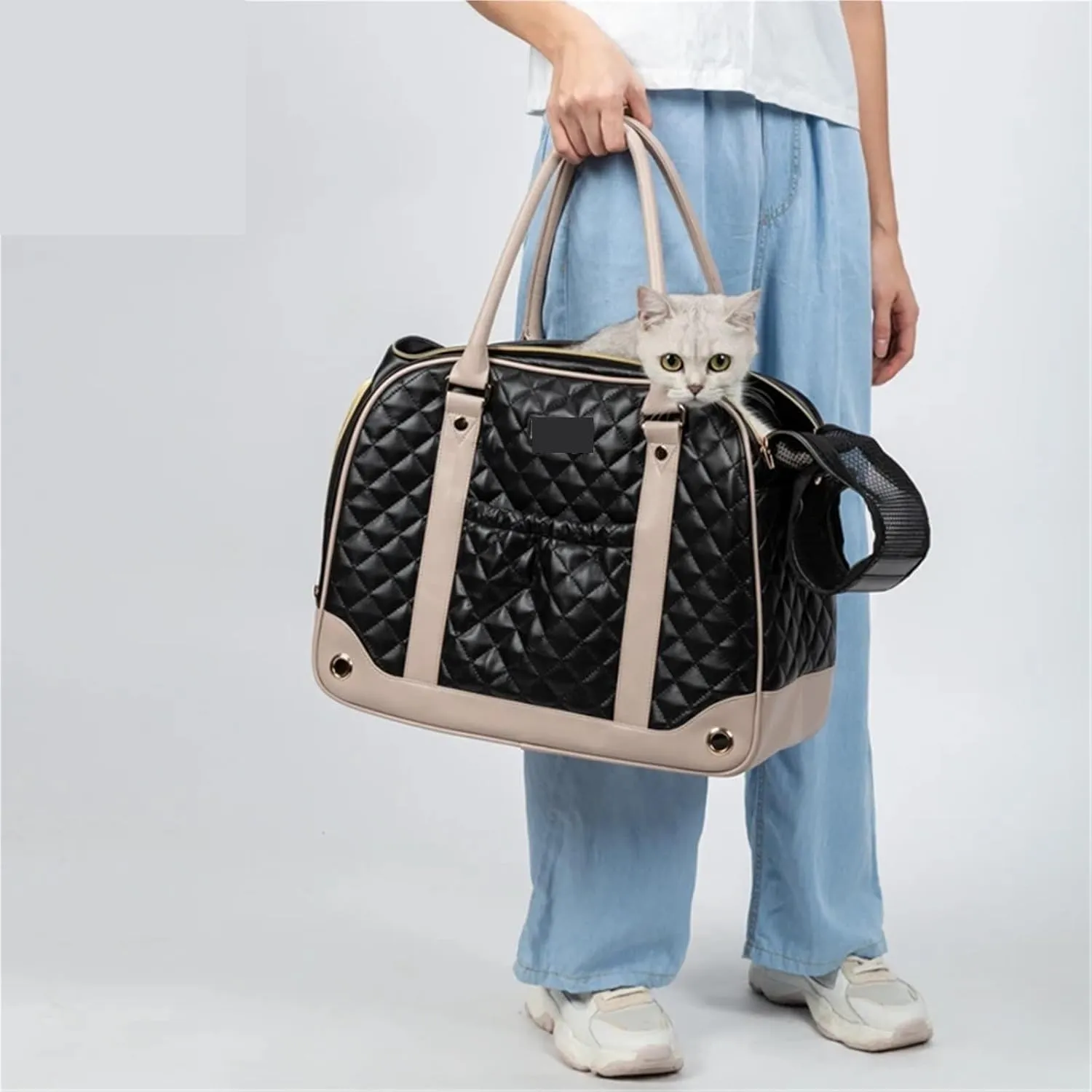 Pet Handbag Cat Shoulder Bag Suitable for Small Dogs and Cats Fashion Pet Outdoor Bag TLX6971(Pink,Medium)