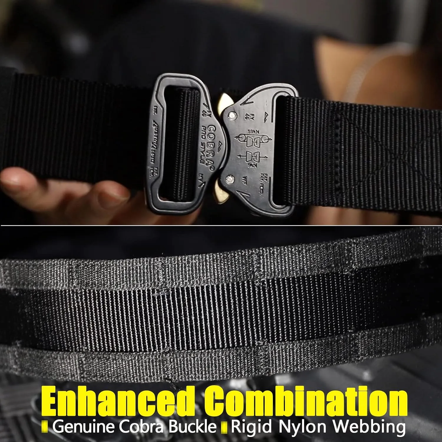 PETAC GEAR Tactical Battle Belt with Cobra Buckle | Heavy Duty Rigger Gun Belts |1.75" Inner Outer Molle Belt.