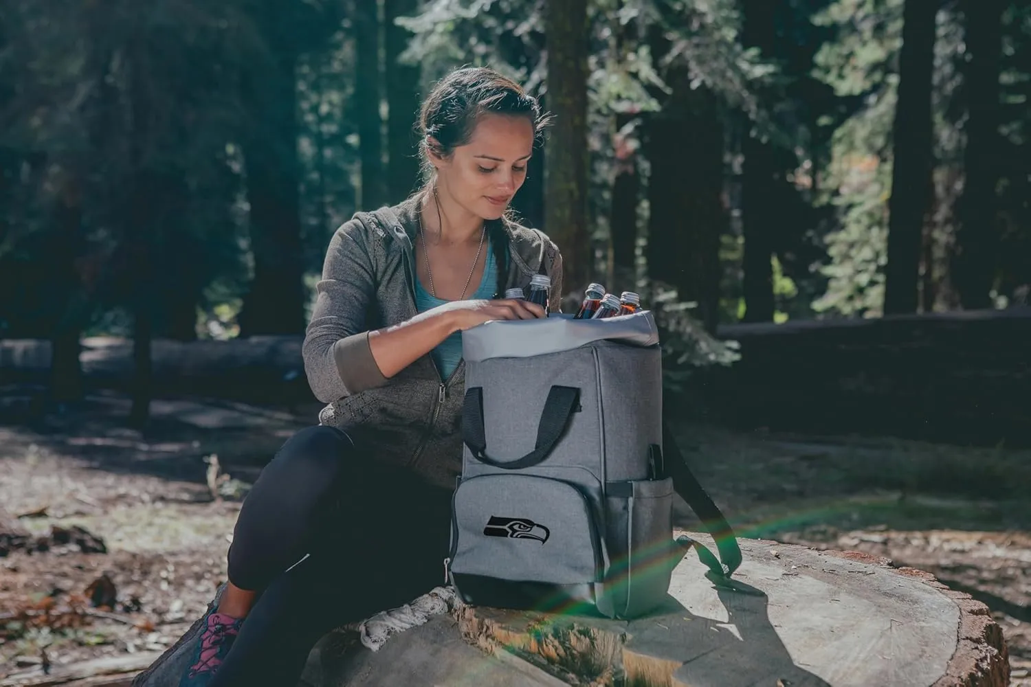 PICNIC TIME Gray Seattle Seahawks Backpack
