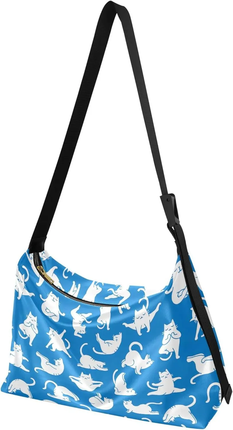 Pink Flamingo Palm Leaves Leather Hobo Purses for Women Large Crossbody Purses Animal Print Crossbody Hobo Handbag