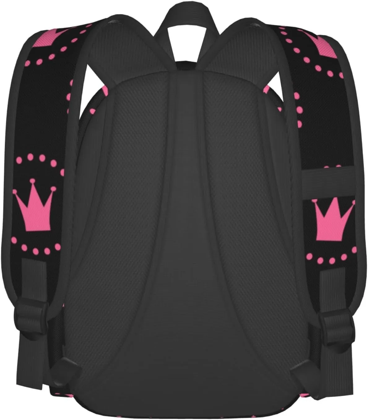 Pinks Princess Crown Backpacks 15 Inch Laptop Backpack Multipurpose Double Shoulder Bag for Men Women Gifts