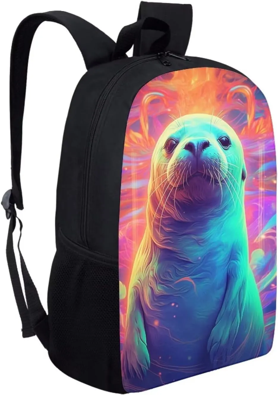 PinUp Angel Aqua Seal Backpack For School Bag Kids Cool Magical Animal Bag For Children Boys and Girls Bookbag
