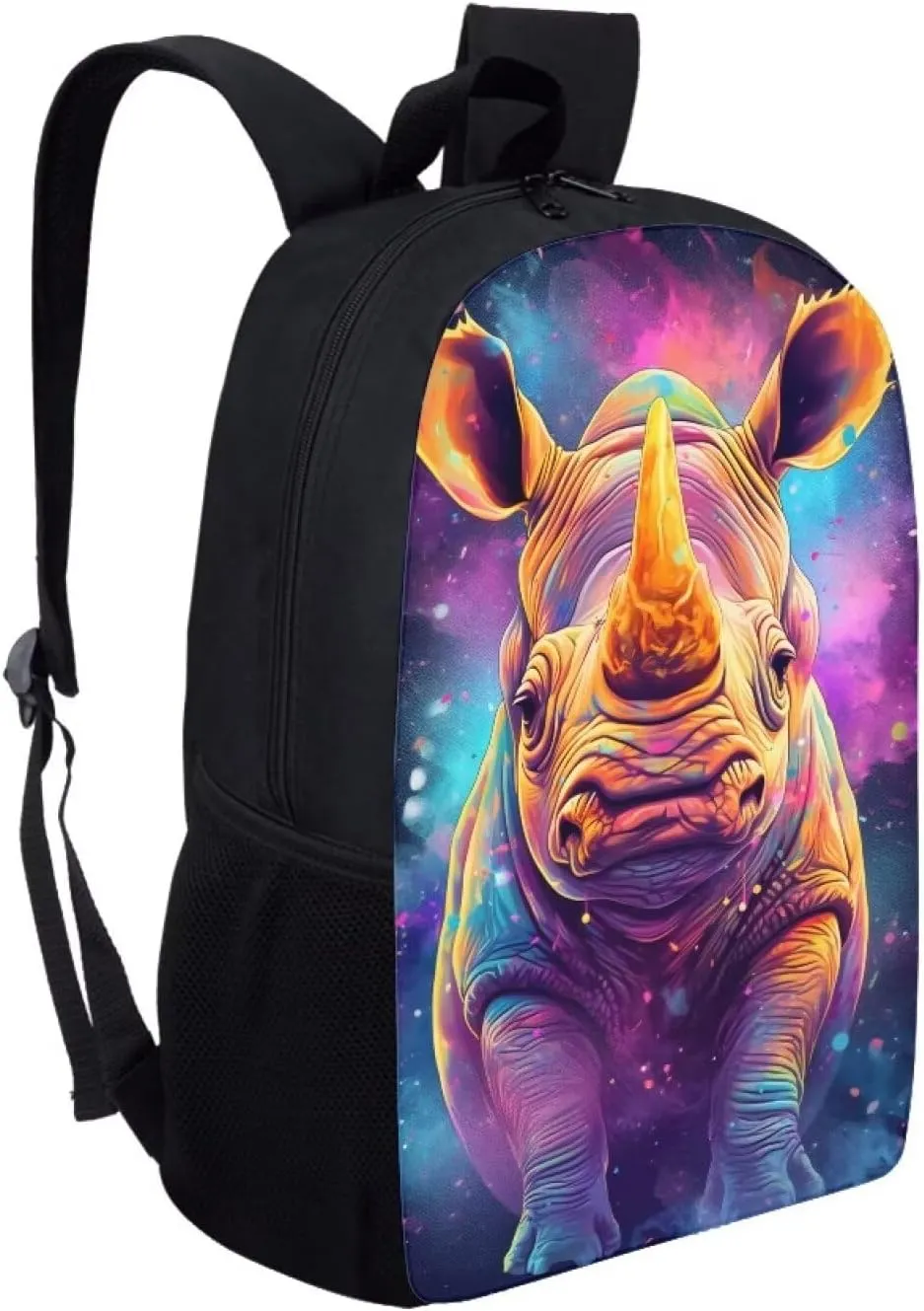 PinUp Angel Yellow Purple Rhinoceros School Bag For Kids Backpack Cool Magical Animal Bag For Children Boys and Girls Bookbag