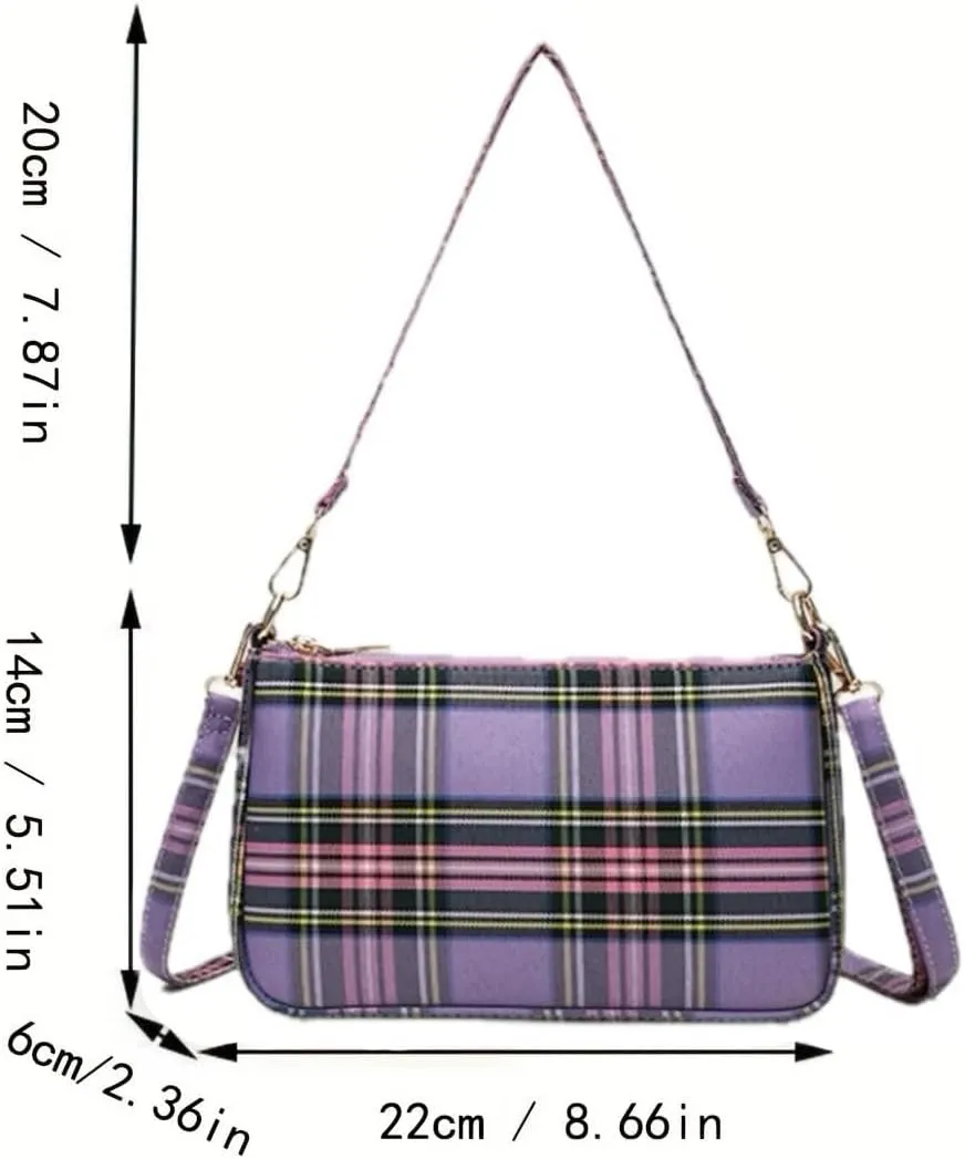 Plaid Crossbody Bags for Women,Stocking Stuffers for Teens