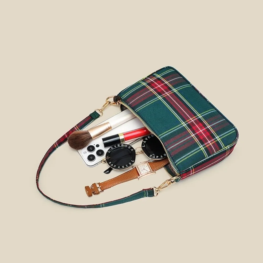 Plaid Crossbody Bags for Women,Stocking Stuffers for Teens