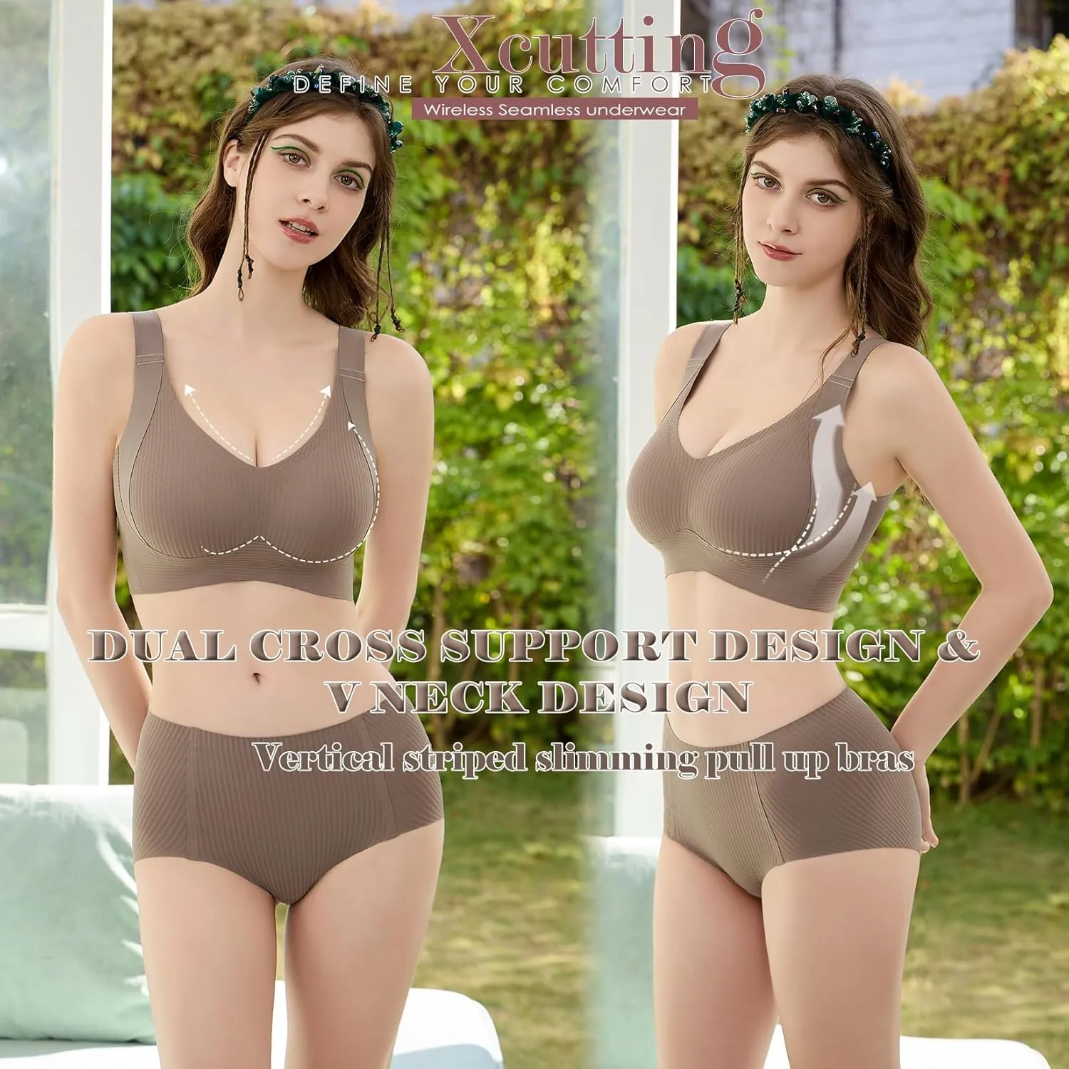 Plus Size Bras for Women No Underwire Full Coverage Everyday Bras Comfortable Wireless Padded Bras