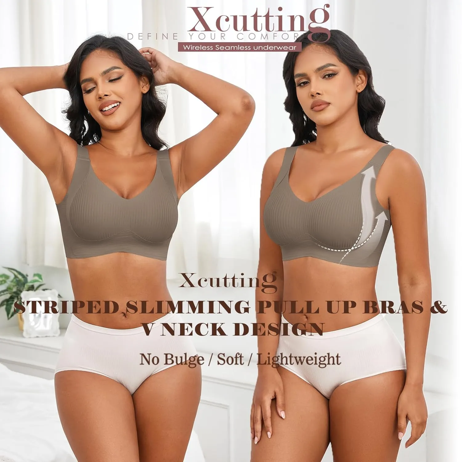 Plus Size Bras for Women No Underwire Full Coverage Everyday Bras Comfortable Wireless Padded Bras
