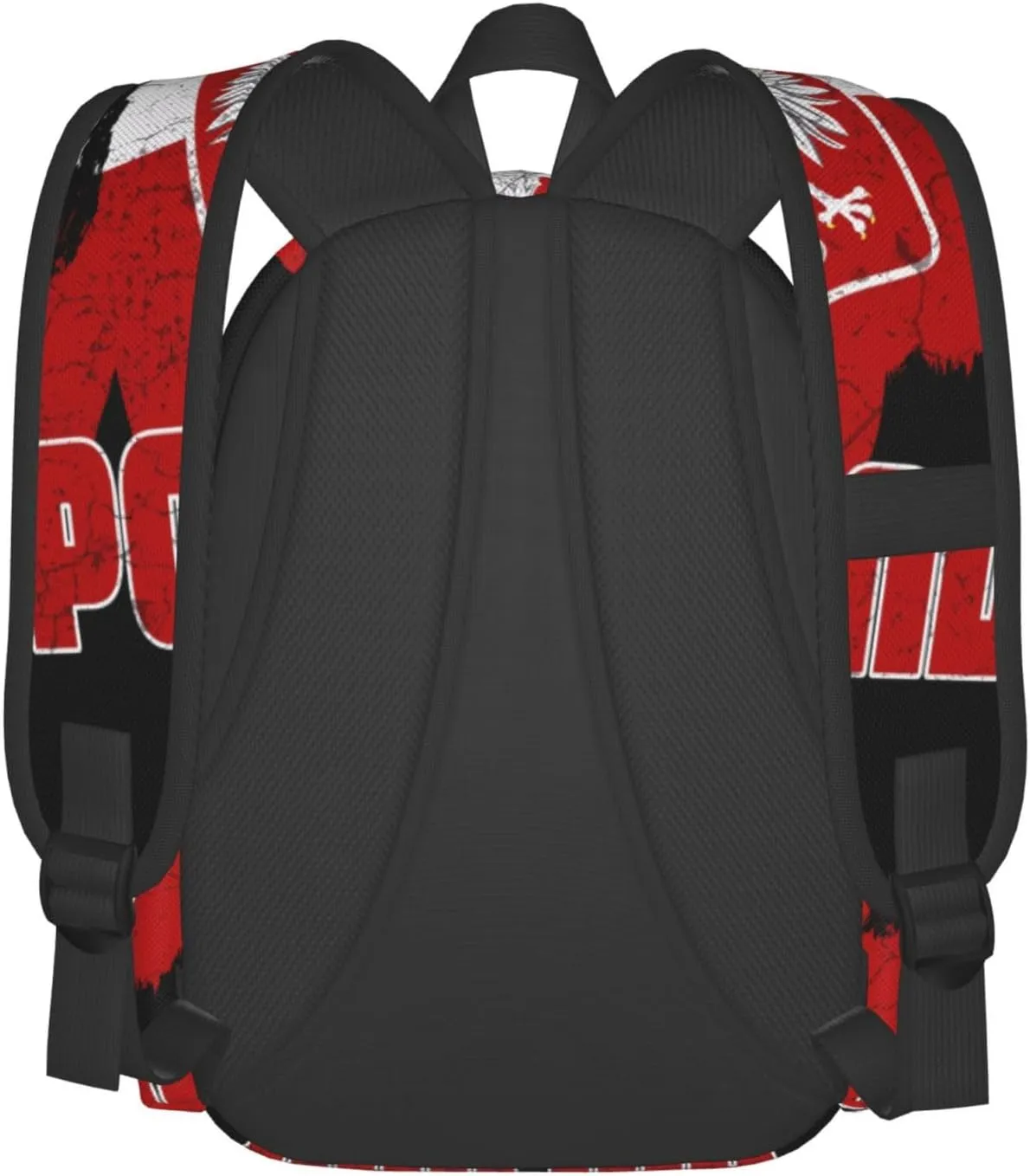 Polish Flag Poland Polska Eagle Laptop Backpack Shoulder Bag Laptop Pack Travel Backpacks Commuter Back Pack Casual Daypack Bags With Side Pockets