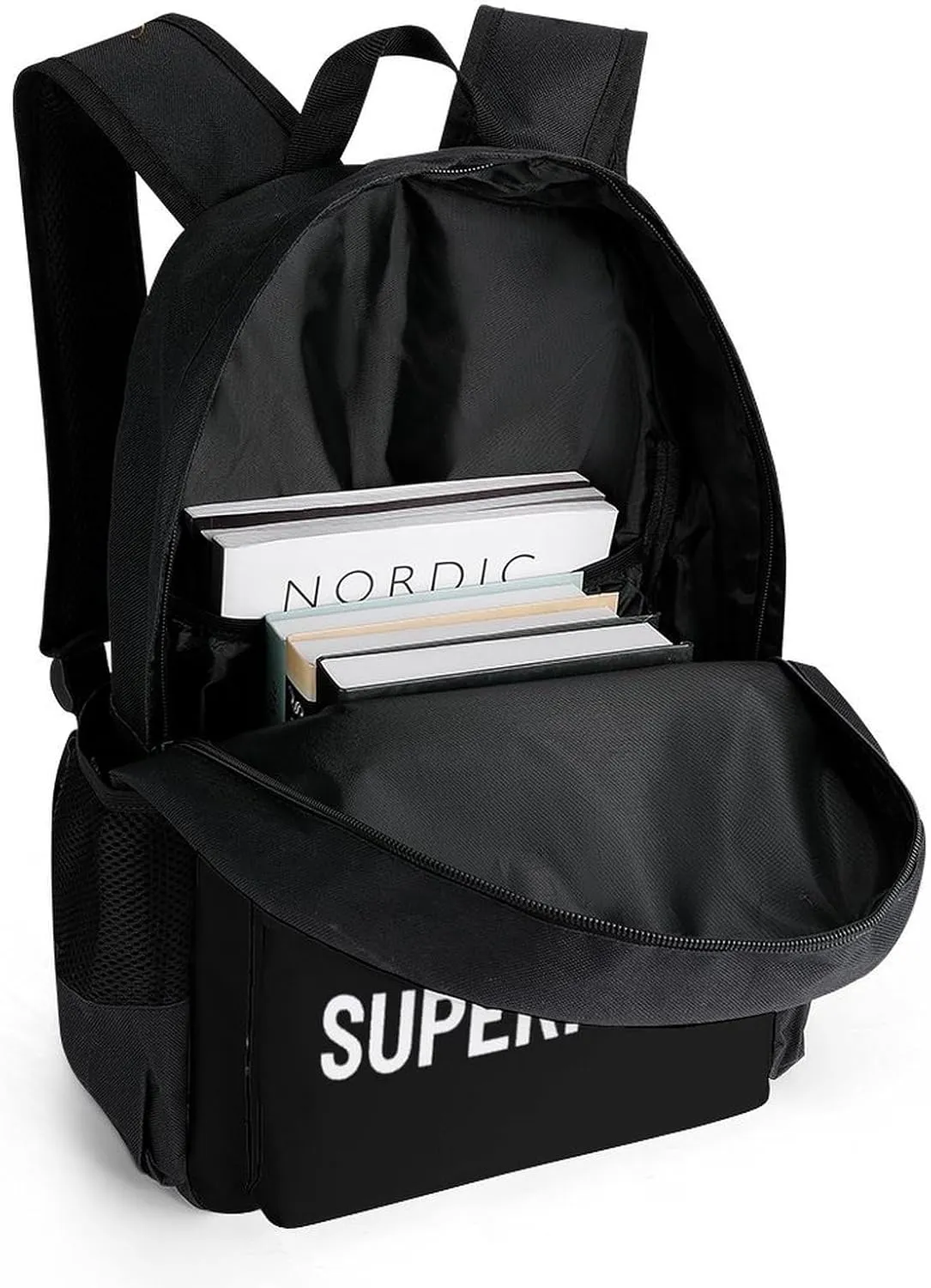 Polyester Daypack for Hiking Work Running - Big Capacity Anti-Theft Multipurpose Shoulder Bag, Asl Is My Superpower American Sign Language Art Travel and Sport Backpack Rucksack