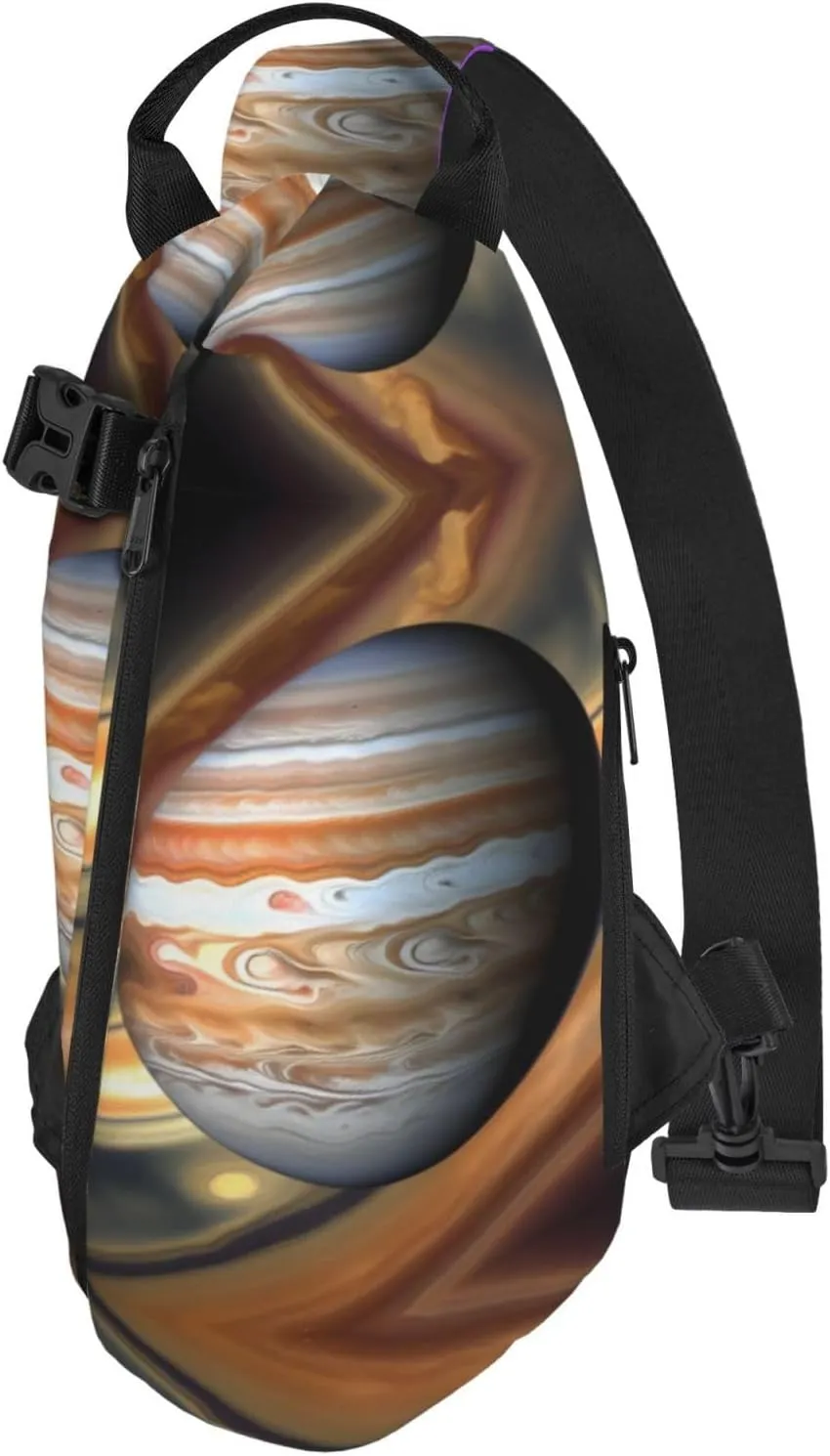 Polyester Fiber Waterproof Waist Bag -Backpack 4 Pocket Compartments Ideal for Outdoor Activities Jupiter Landscape