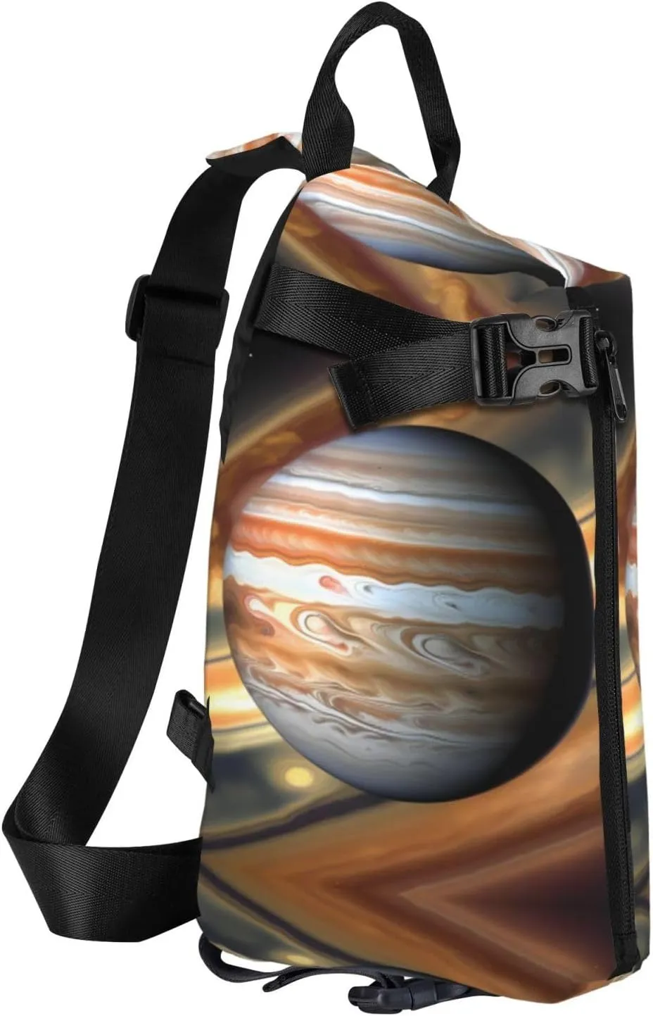 Polyester Fiber Waterproof Waist Bag -Backpack 4 Pocket Compartments Ideal for Outdoor Activities Jupiter Landscape