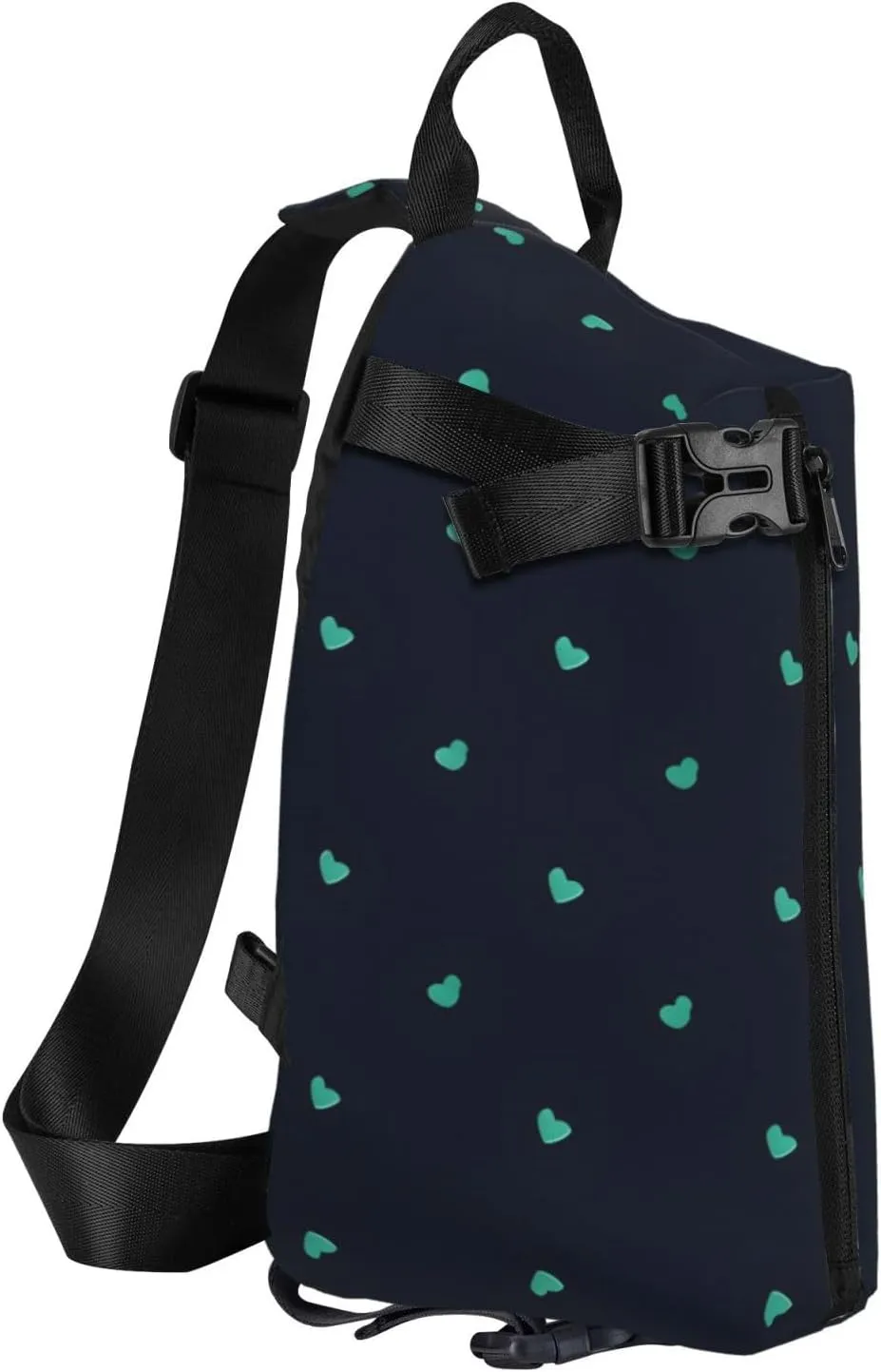 Polyester Fiber Waterproof Waist Bag -Backpack 4 Pocket Compartments Ideal for Outdoor Activities Lovely blue background