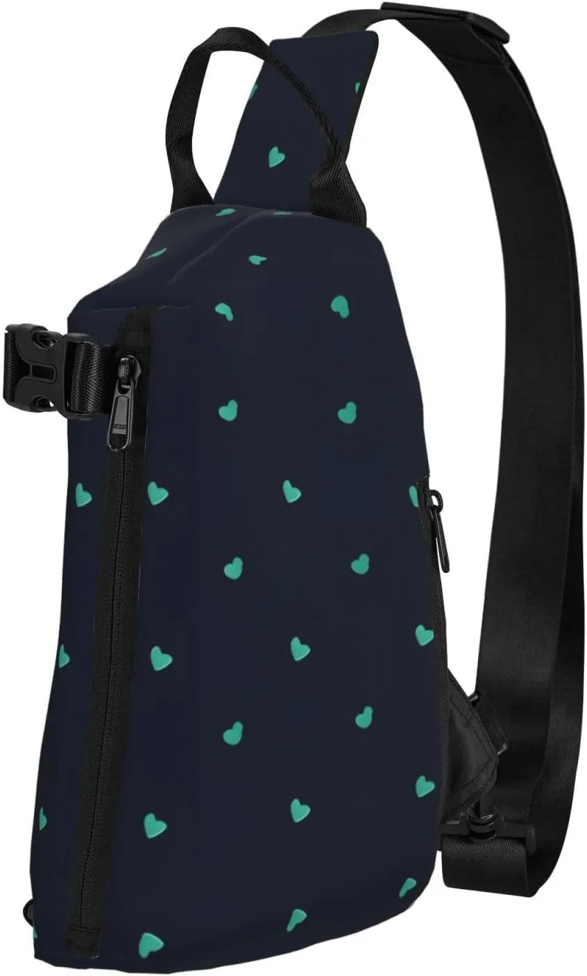Polyester Fiber Waterproof Waist Bag -Backpack 4 Pocket Compartments Ideal for Outdoor Activities Lovely blue background