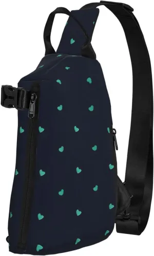 Polyester Fiber Waterproof Waist Bag -Backpack 4 Pocket Compartments Ideal for Outdoor Activities Lovely blue background