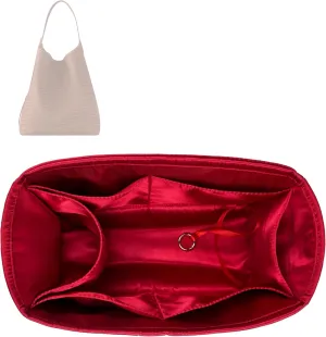 Premium Purse Organizer compatible with Lv Low Key Hobo MM Insert - Handmade Soft Silk Bag Organizer, Perfect fit for PM/MM Cabas Tote (Camel, For Low Key Hobo MM)