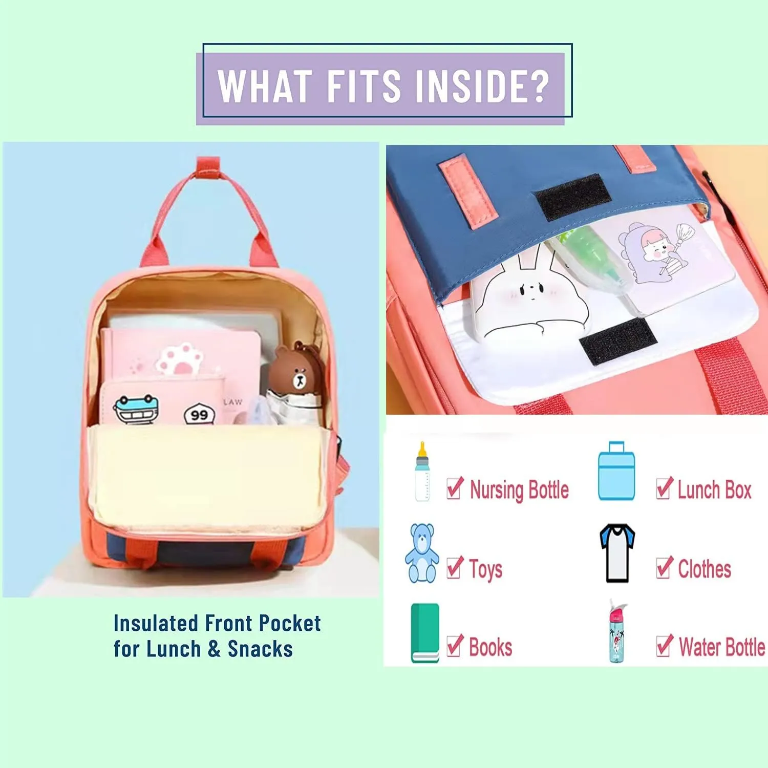 Preschool Backpack Kindergarten Little Toddler School Backpacks for Boys and Girls with portable-(015/Yellow)