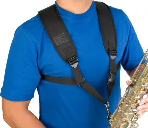 Pro Tec Saxophone Harness with Deluxe Metal Trigger Snap, Large, Model A306M, Black